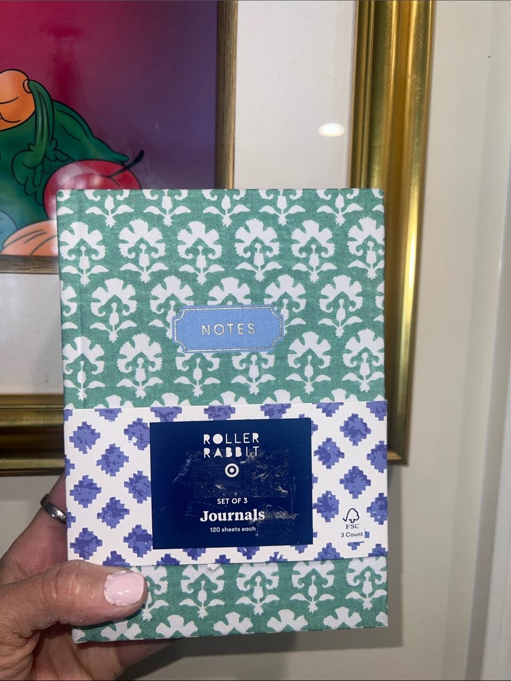Roller Rabbit X Target  Green and Blue Patterned Notes Journal Set 💌